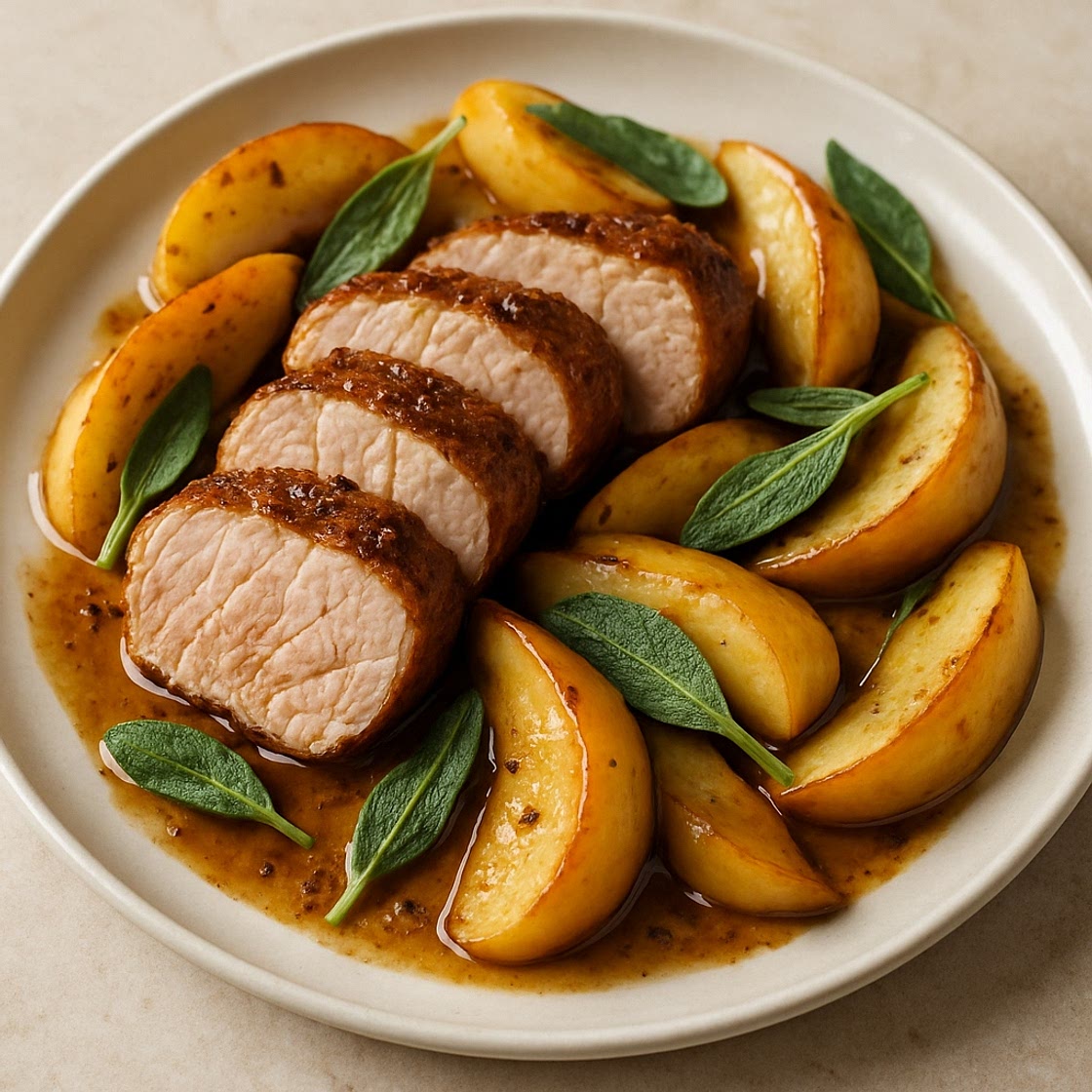 Pork Tenderloin with Apple & Sage