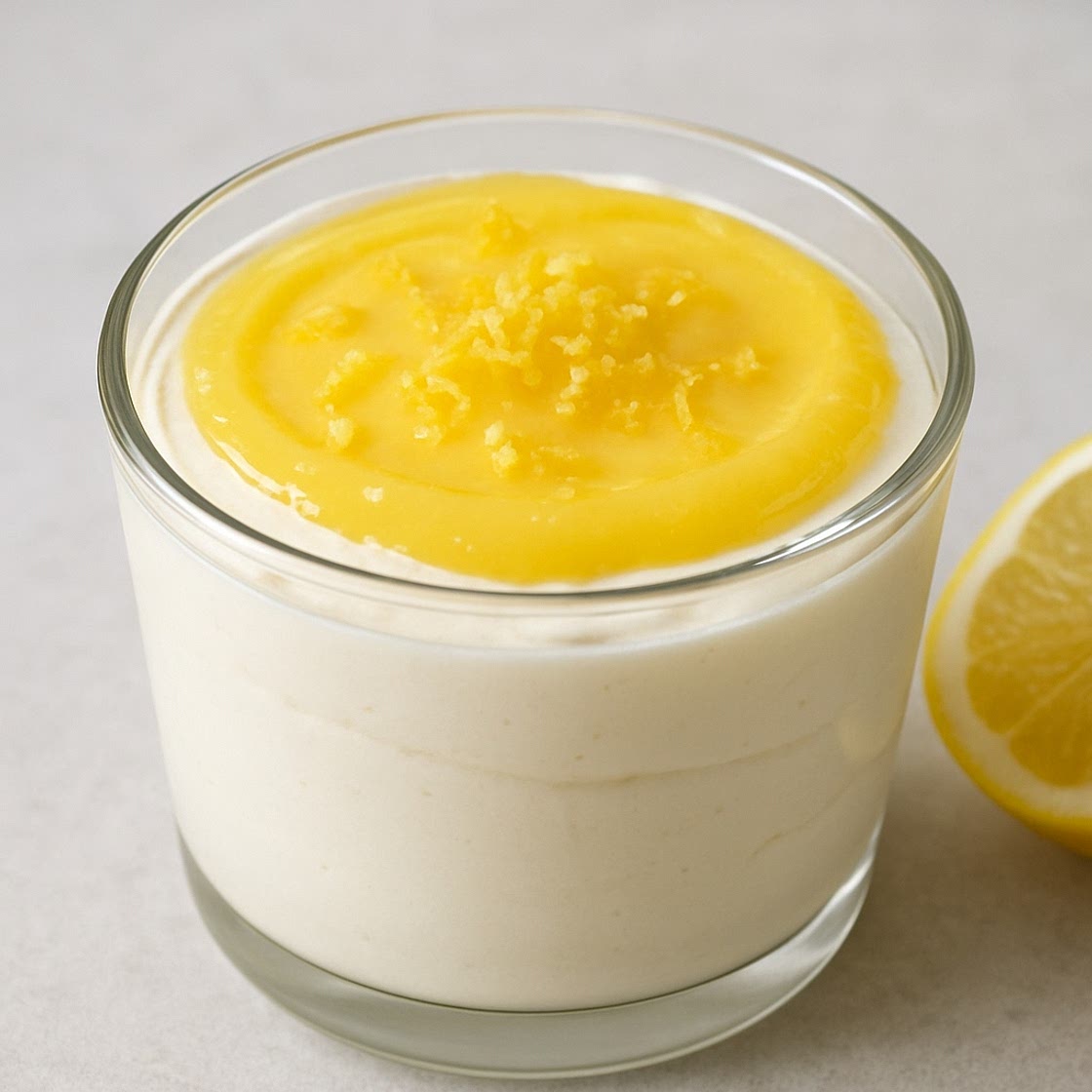 Greek Yogurt Lemon Cheesecake Pot (No Wheat Base)