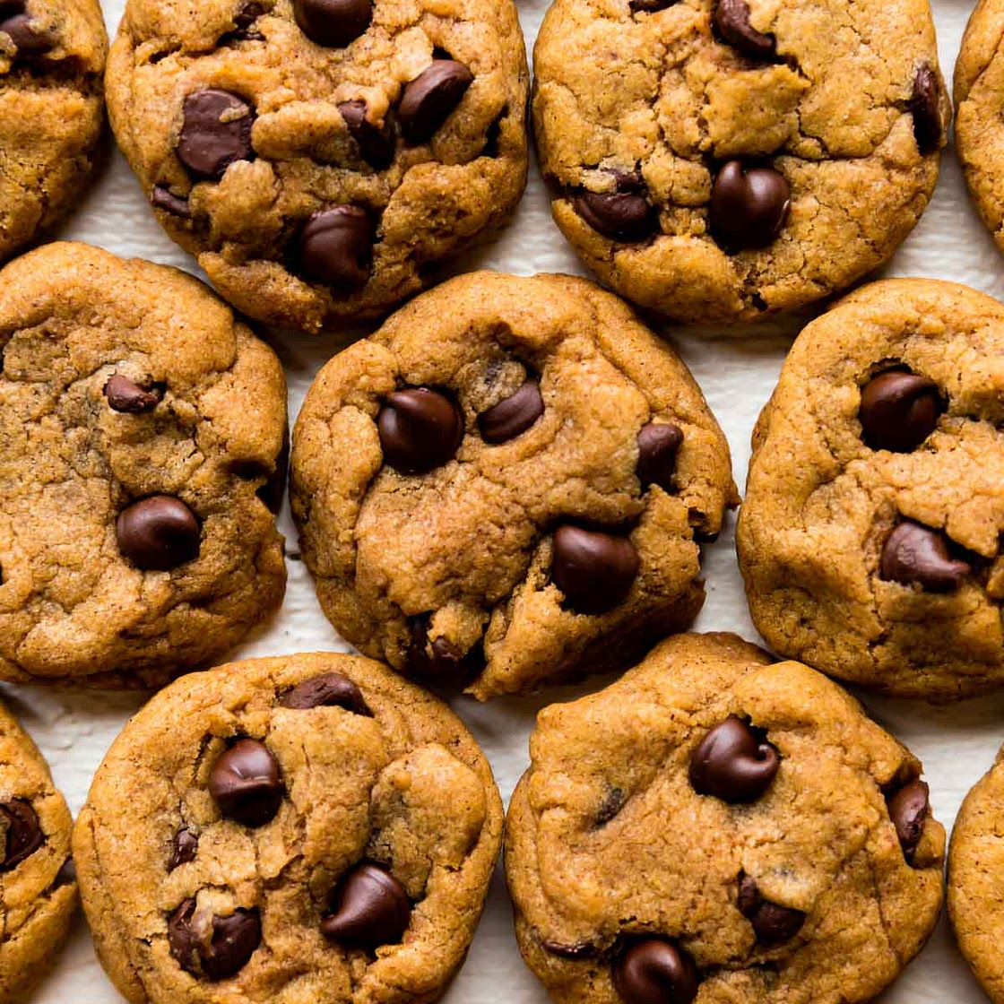 Chewy Pumpkin Chocolate Chip Cookies