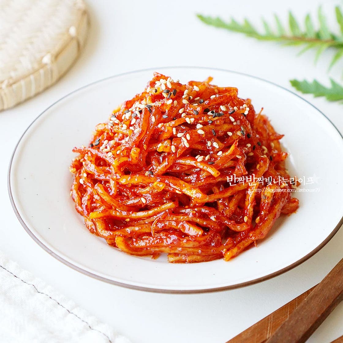 백종원 진미채무침 레시피 고추장 일미무침 진미 오징어채무침