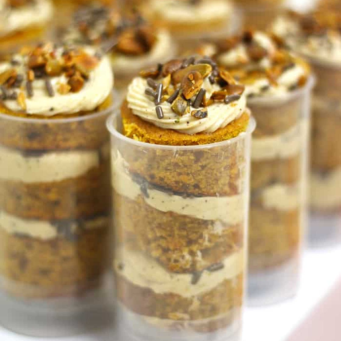 Pumpkin Spice Cake Push Pops