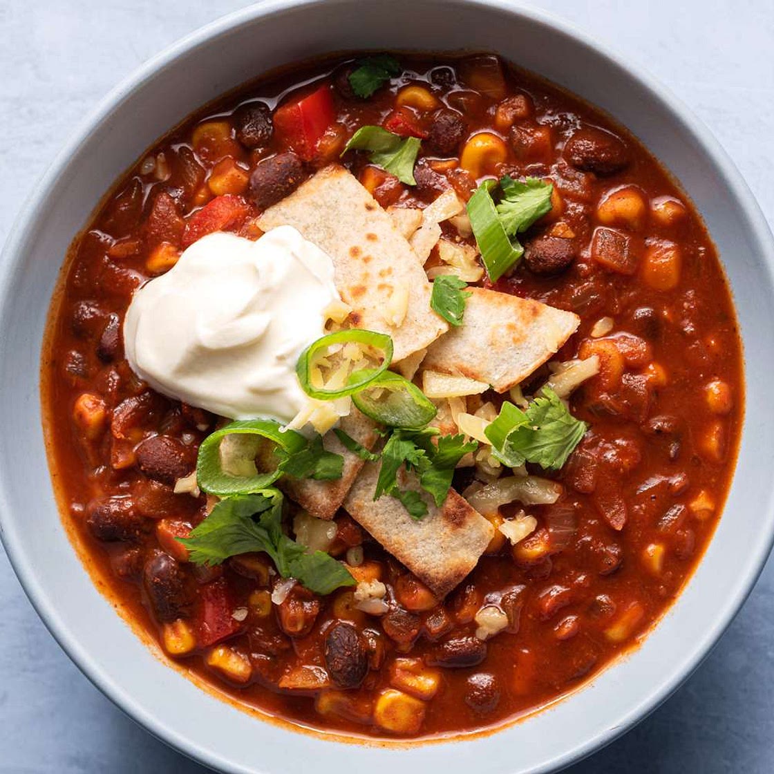 Vegetarian Black Bean and Corn Chili