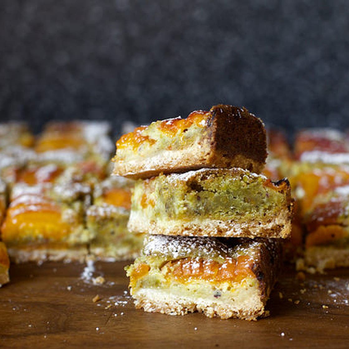 apricot pistachio squares