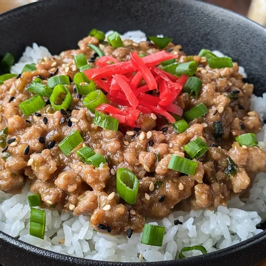 Porc haché au miso