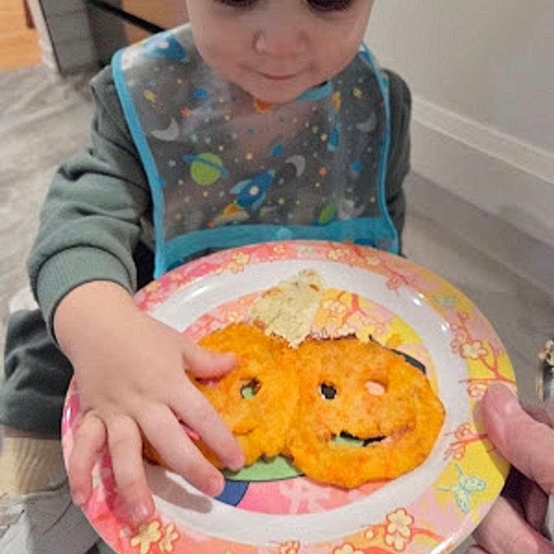 Cheesy Potato Carrot Smileys