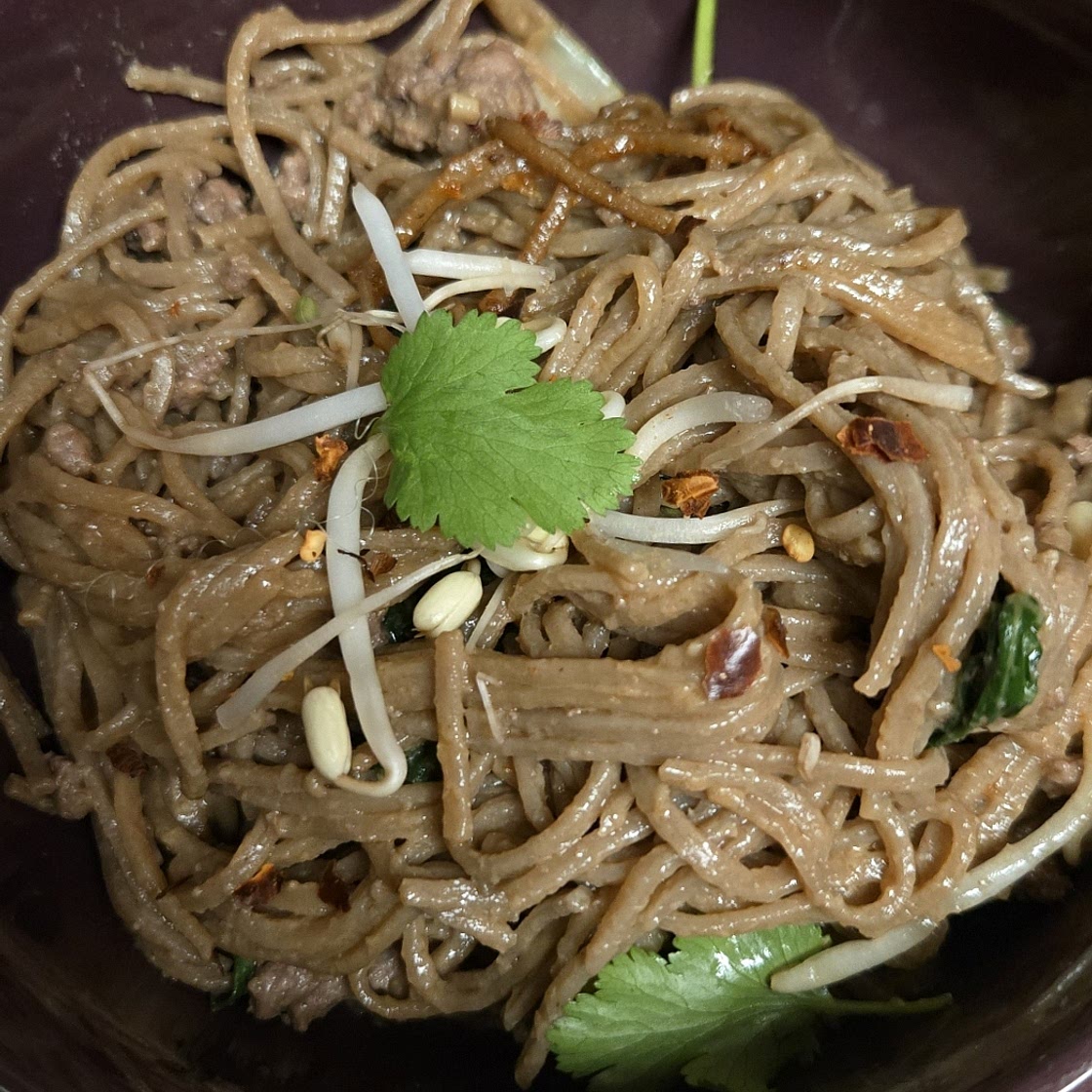 Spicy Garlic Soba Noodles with Bok Choy