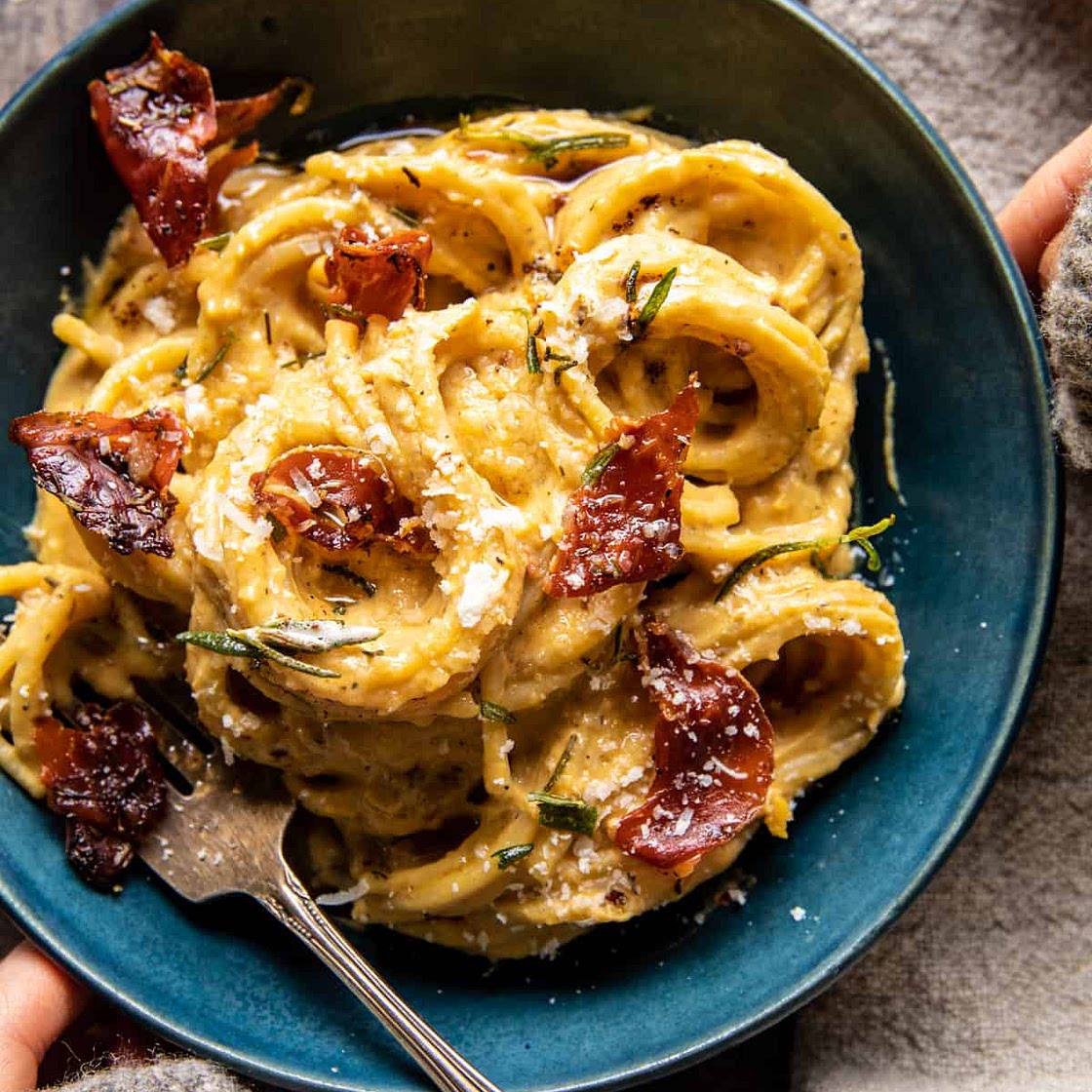 Creamy Roasted Garlic Butternut Squash Pasta