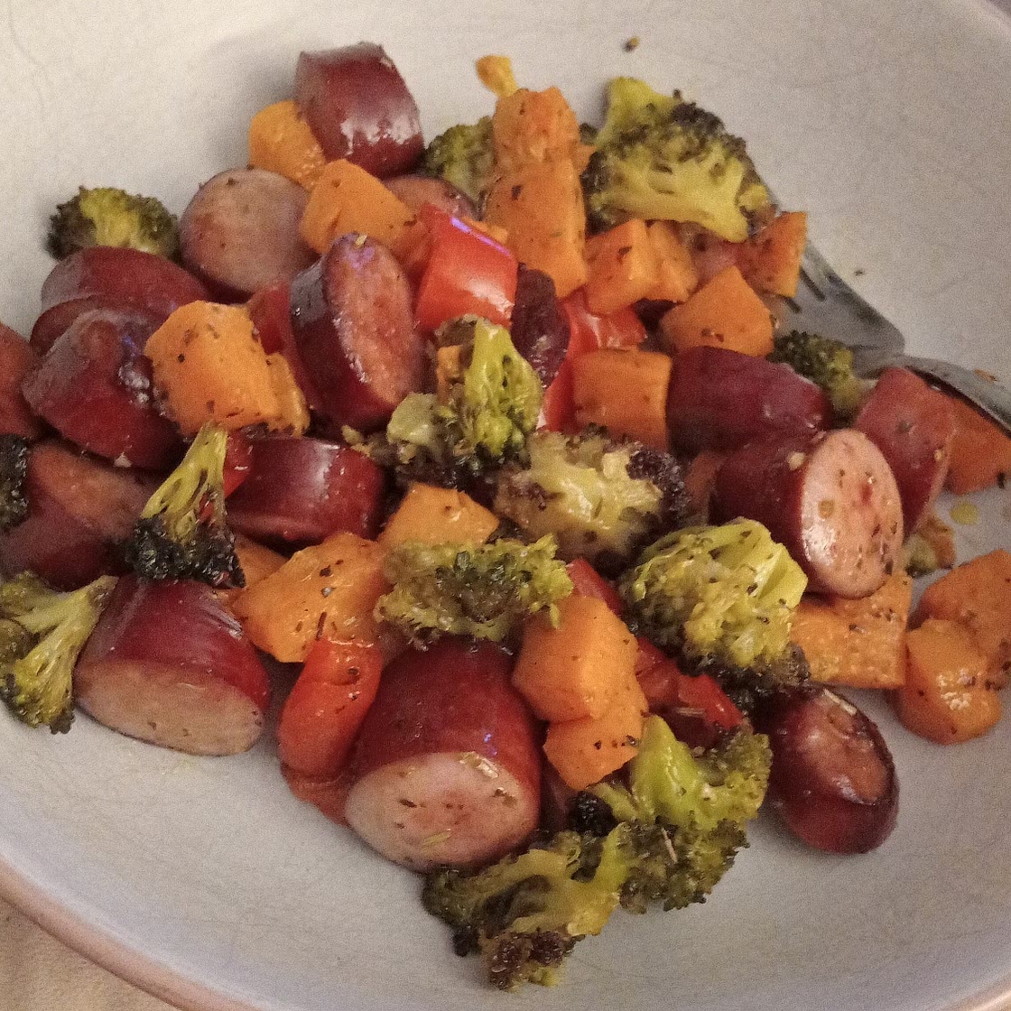 Healthy 20 Minute Sheet Pan Sausage and Veggies