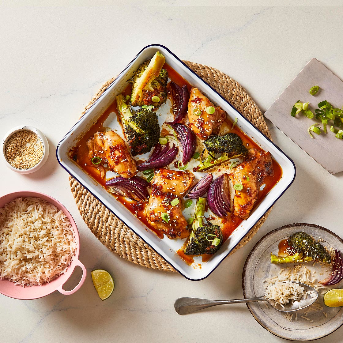 Ginger Chicken & Broccoli Tray Bake