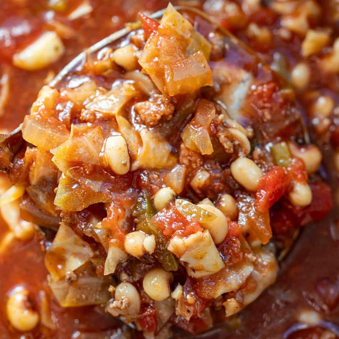 Cabbage and Black Eyed Pea Soup