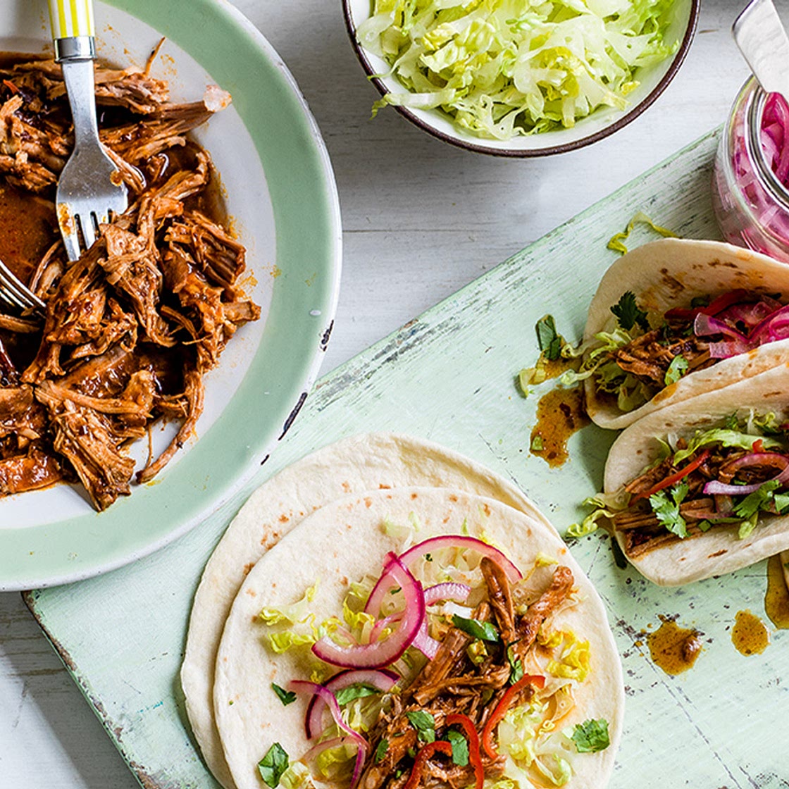 Slow-cooker pulled pork tacos