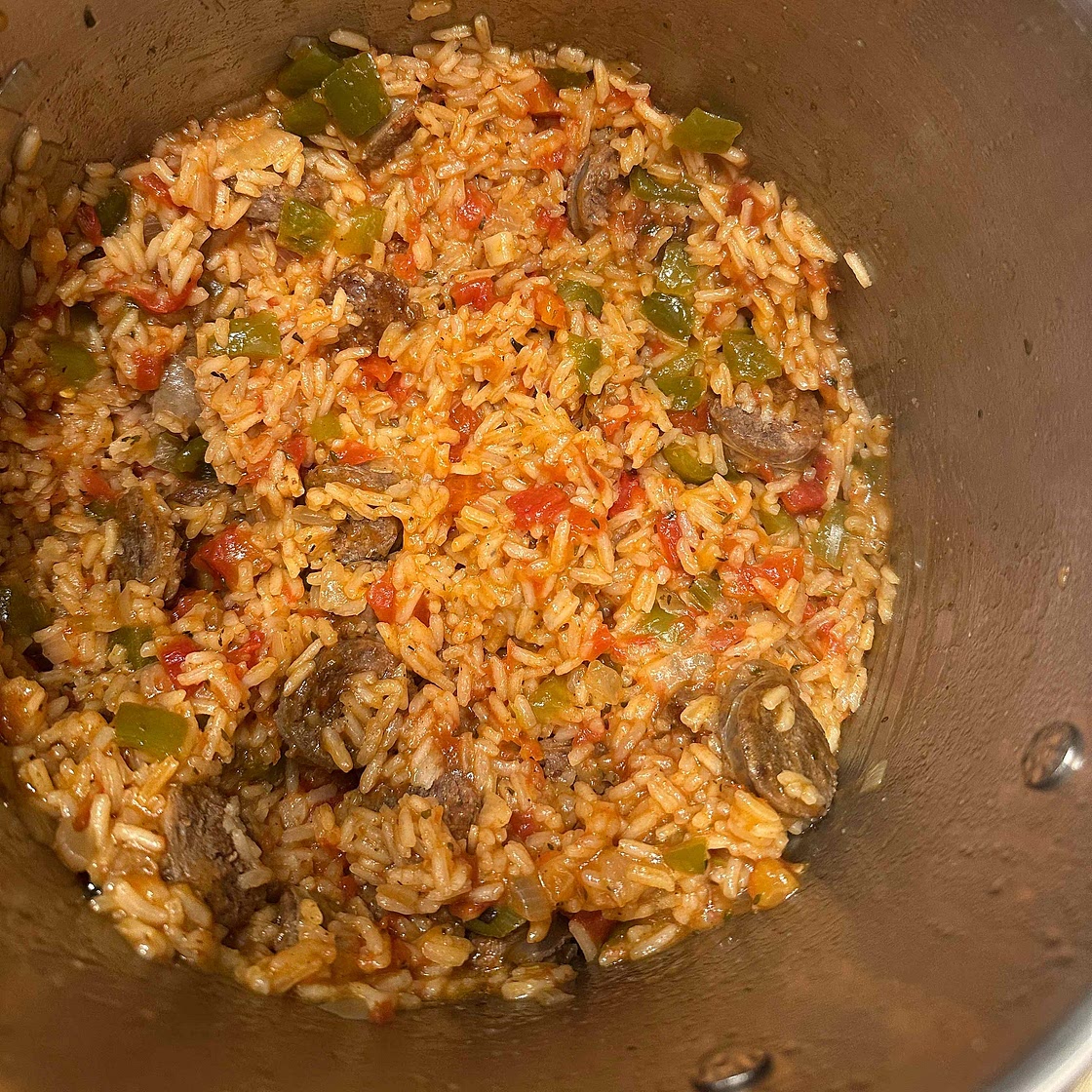 Cajun Sausage and Rice Skillet