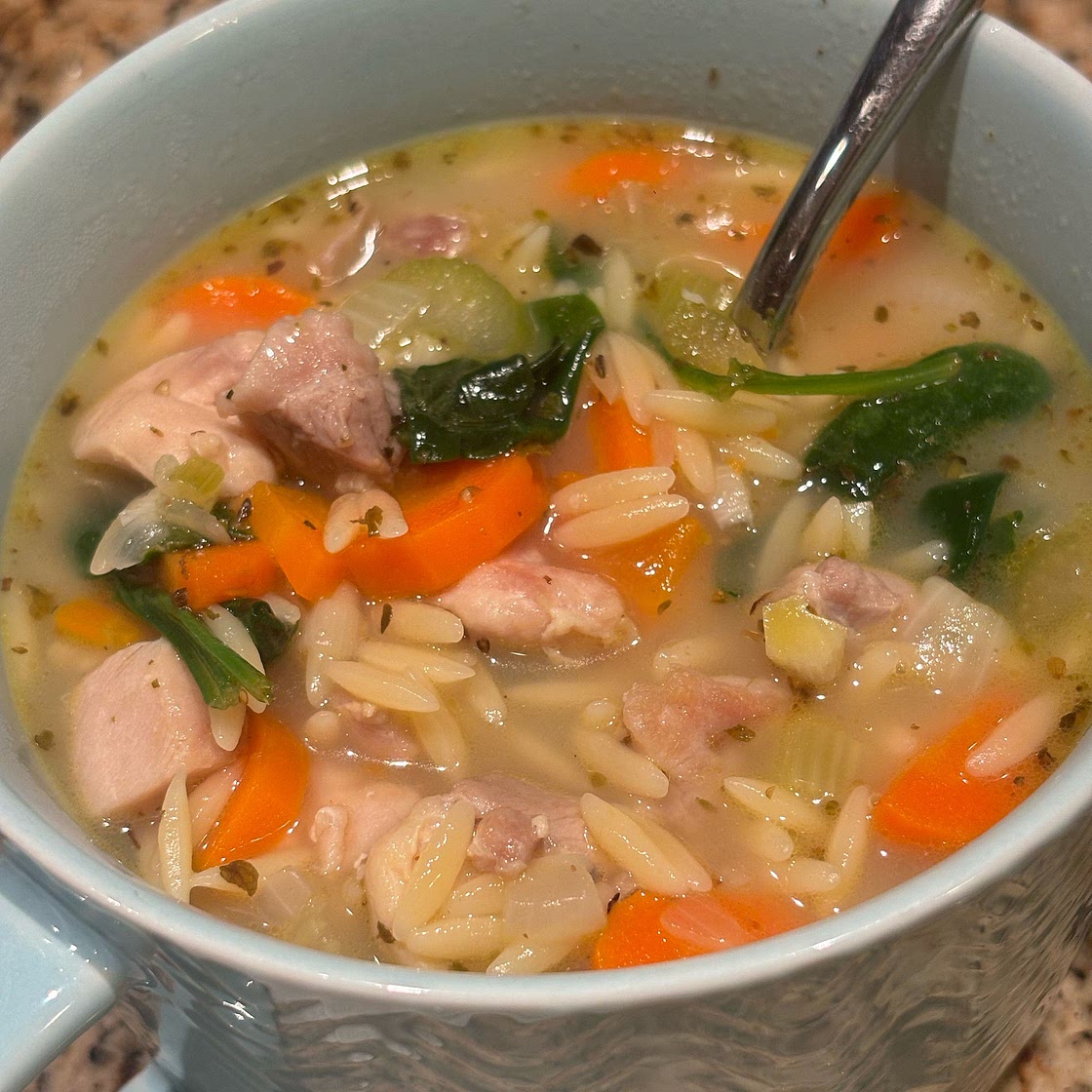 Lemon Chicken Orzo Soup