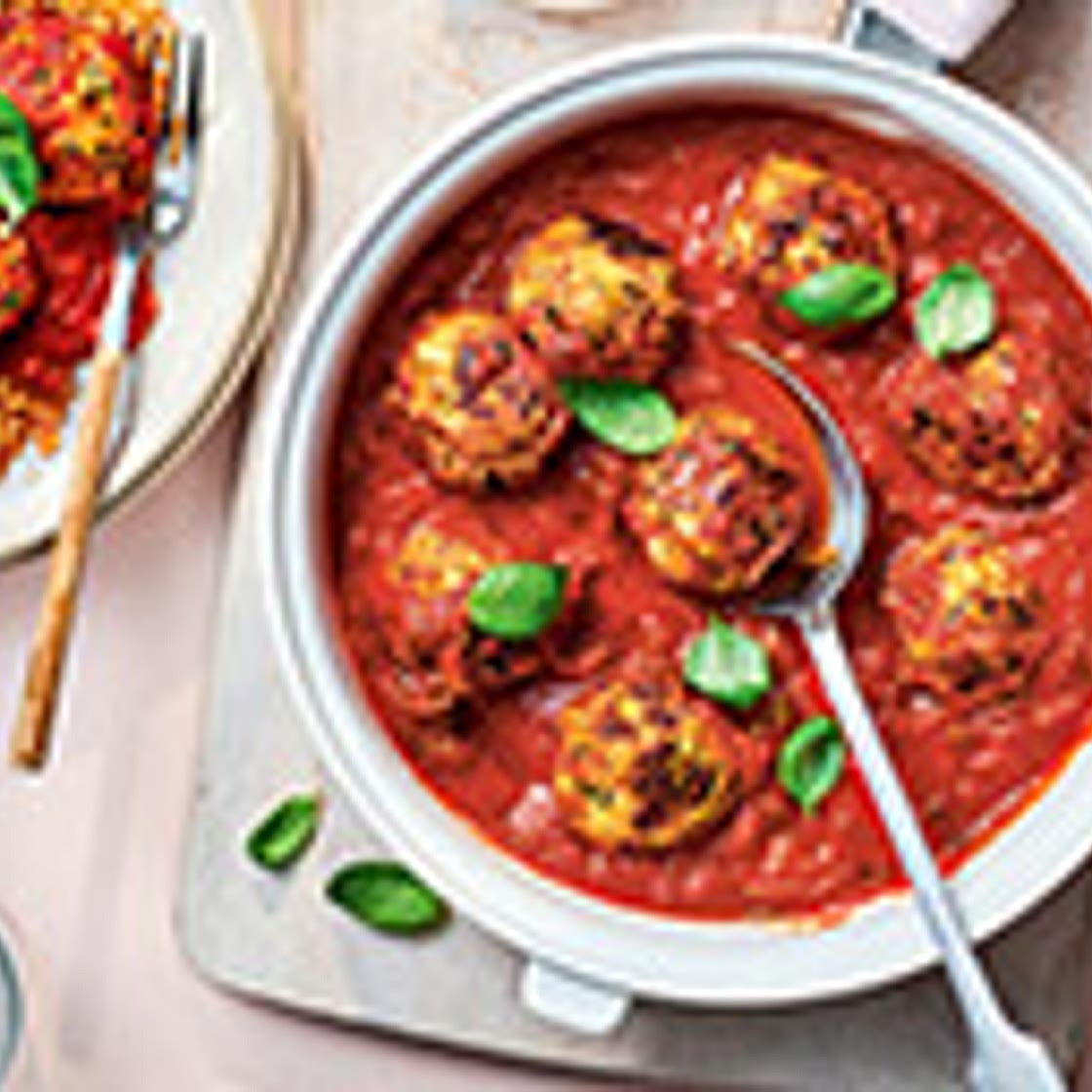 Chicken, courgette and basil meatballs