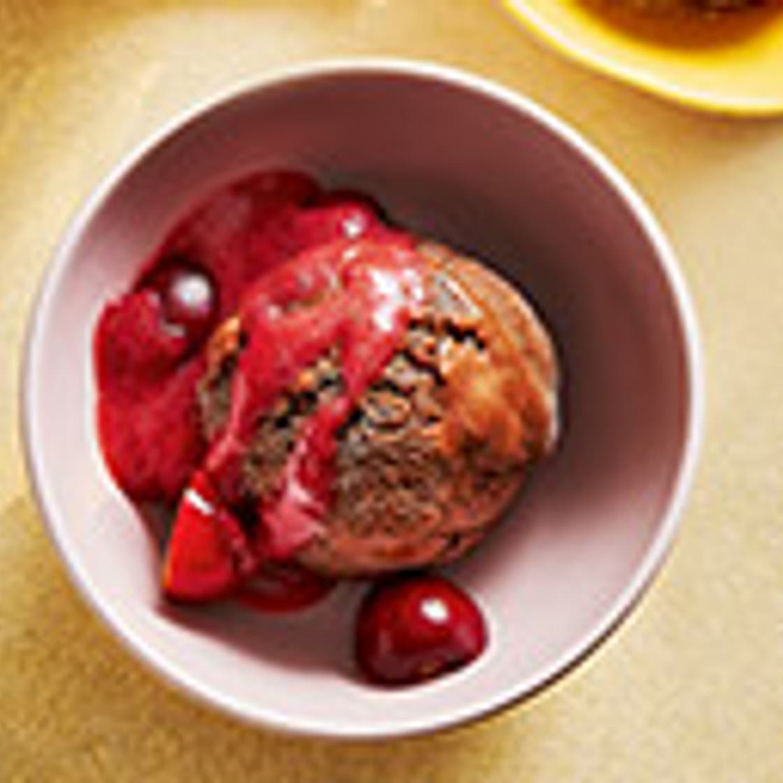 Creamy dark chocolate sorbet