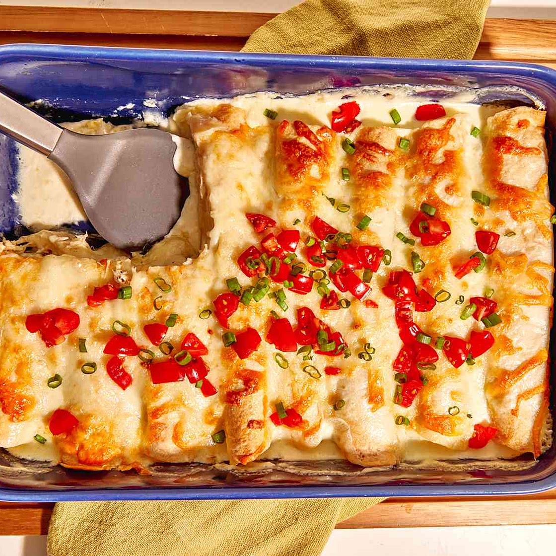 Creamy Mississippi Chicken Enchiladas