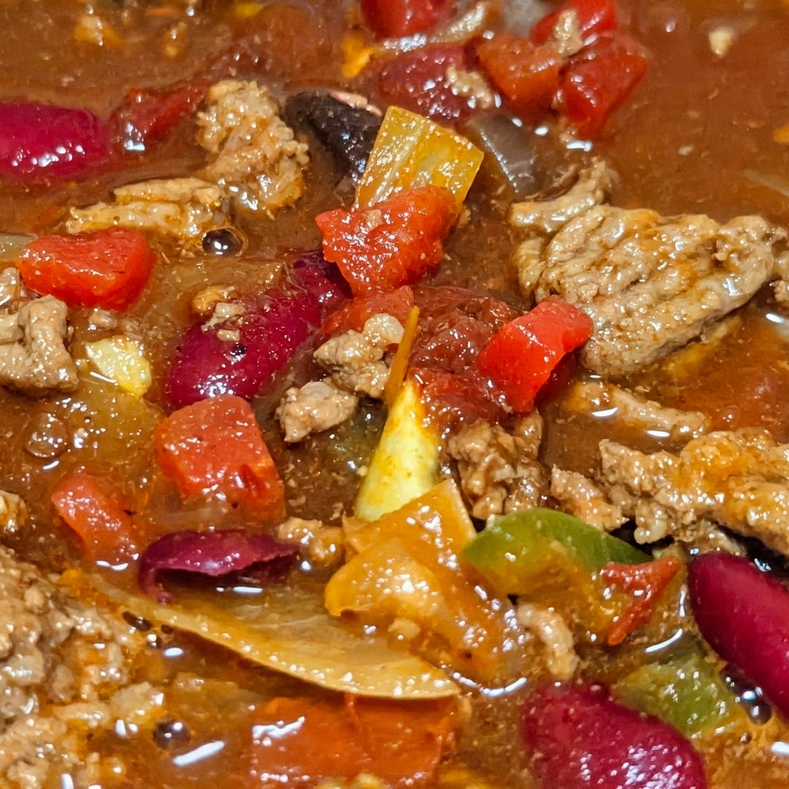 Tangy Dark Beef Chili