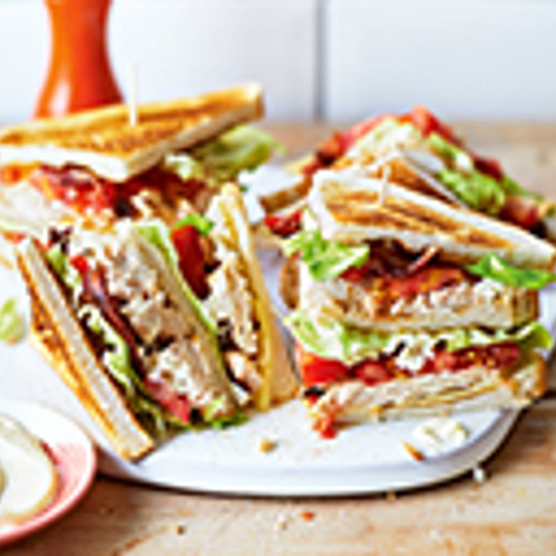 Classic chicken club sandwich