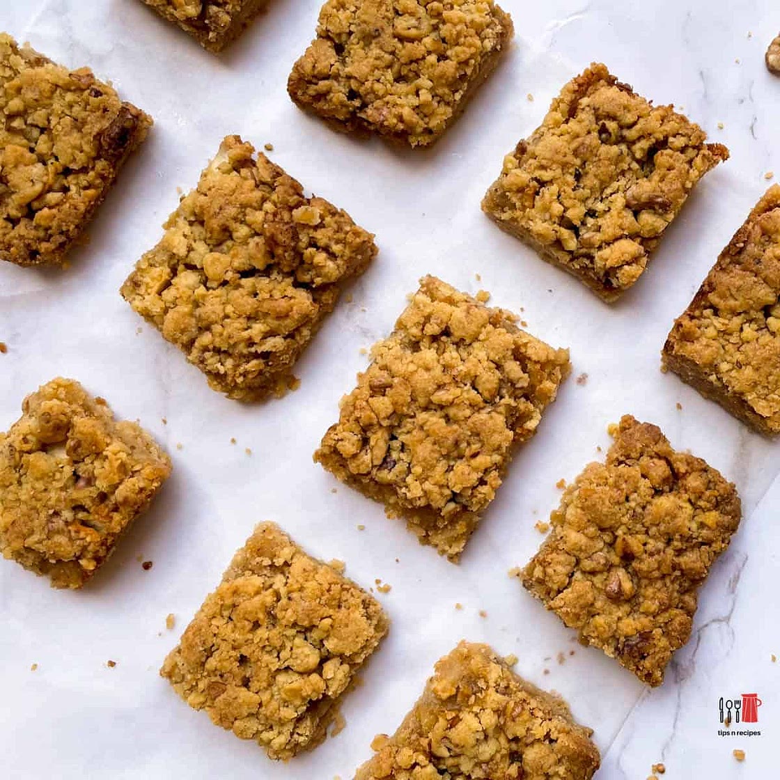 Eggless Apple Walnut Crumb Cake