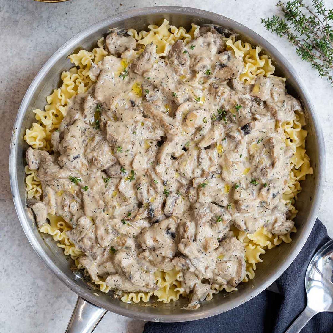 Vegan Mushroom Stroganoff