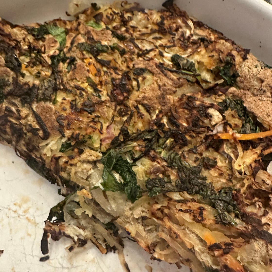 Buckwheat veggie pancake. 