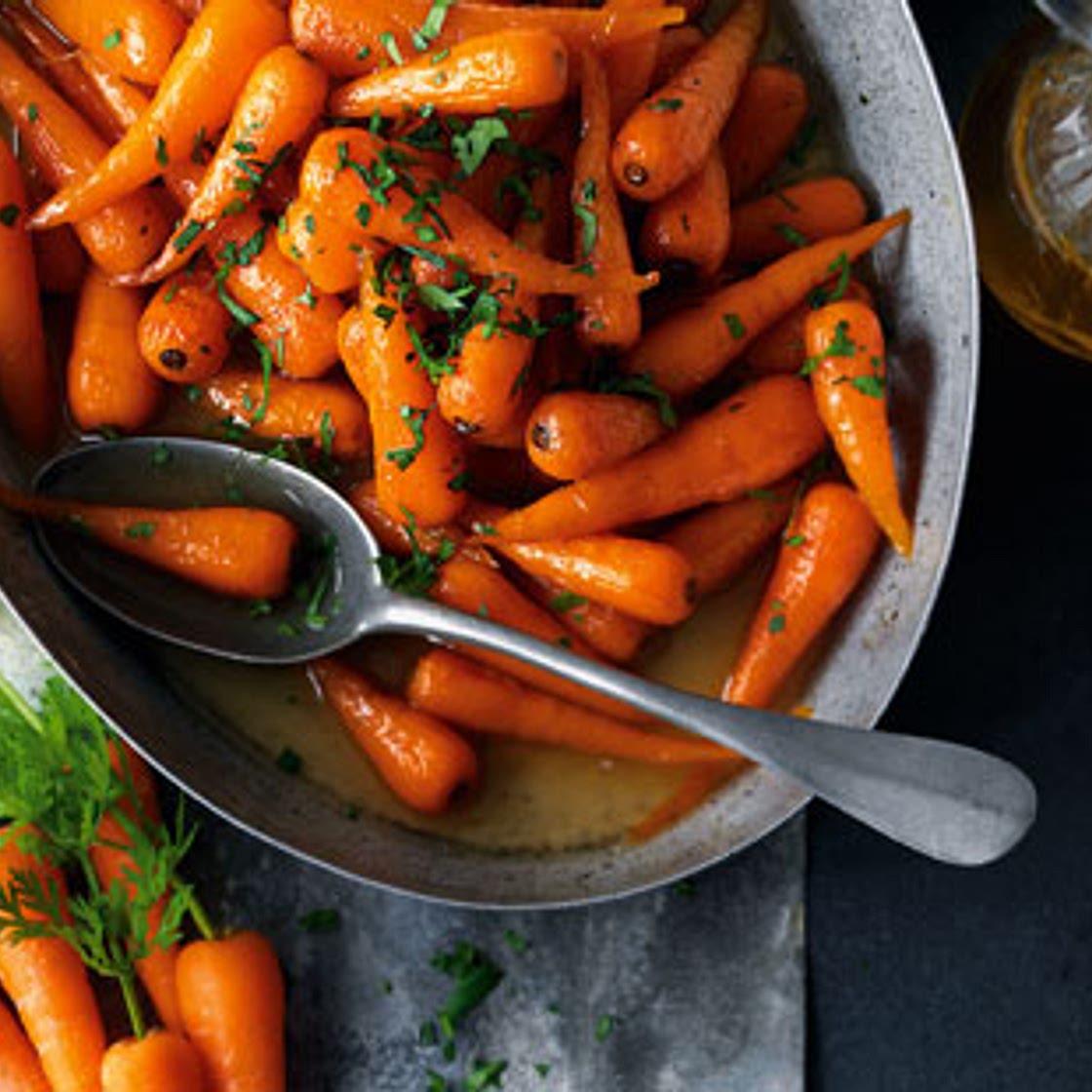 Sweet roasted chantenay carrots