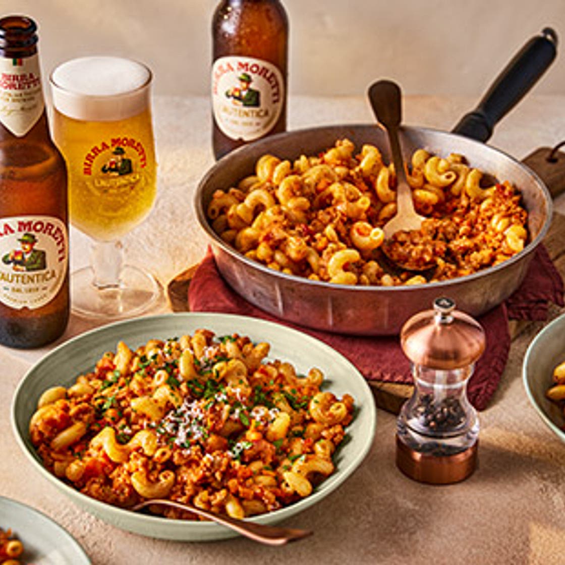 Spicy sausage ragu with spirali