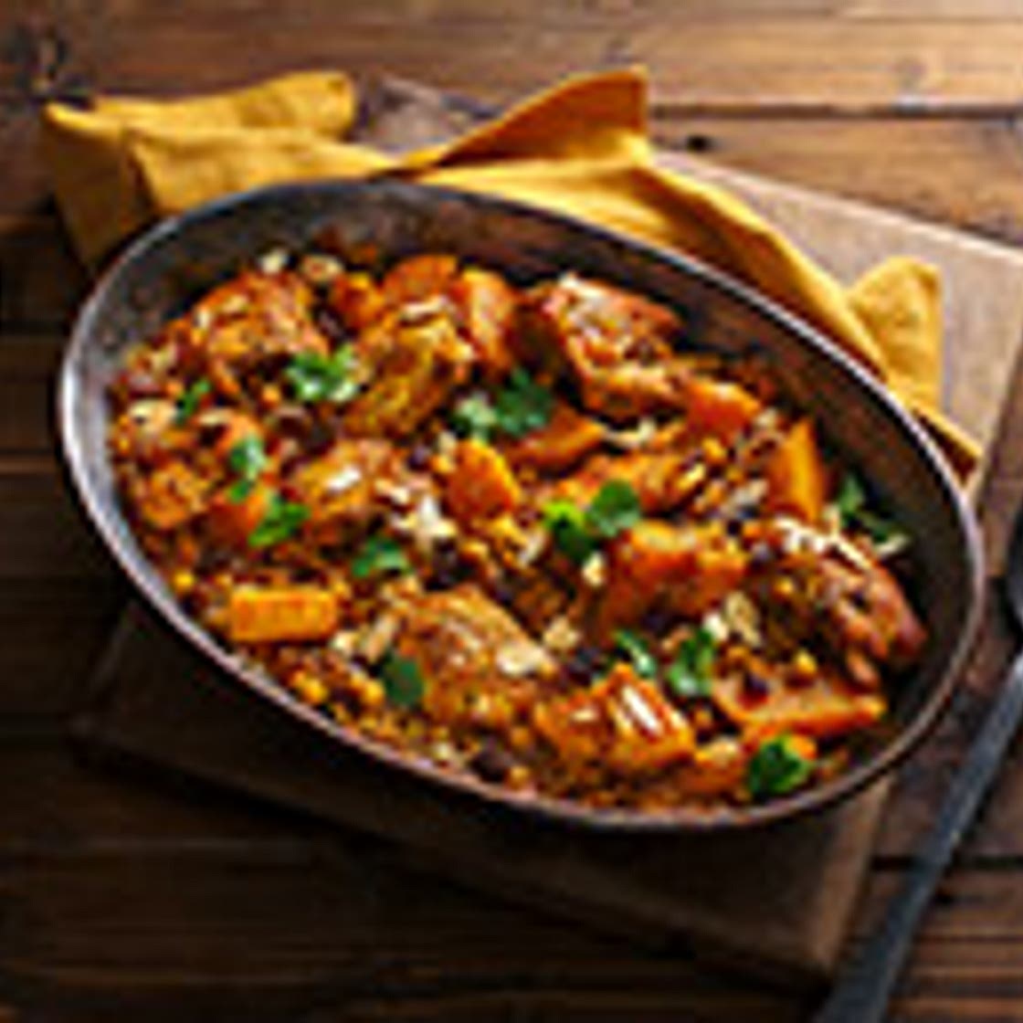 Slow-cooked chicken korma