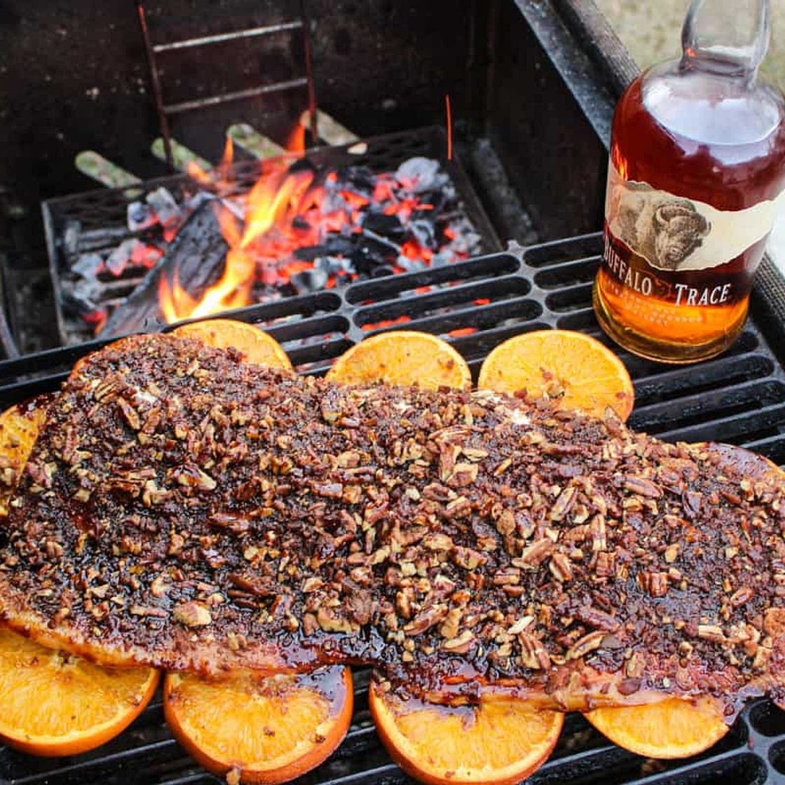 Bourbon Bacon Pecan Salmon