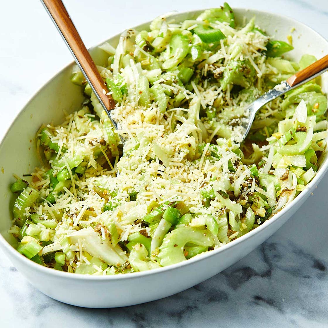 Crisp Celery Salad with Parmesan and Lemon (Fresh, Fast, Easy & Irresistible)