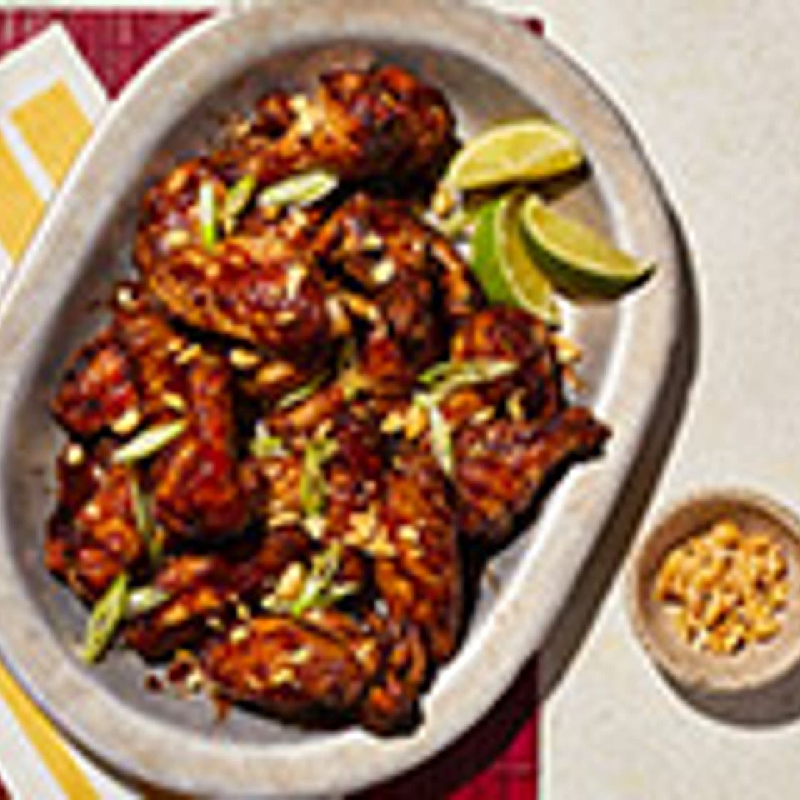 Sticky pad Thai-style chicken wings