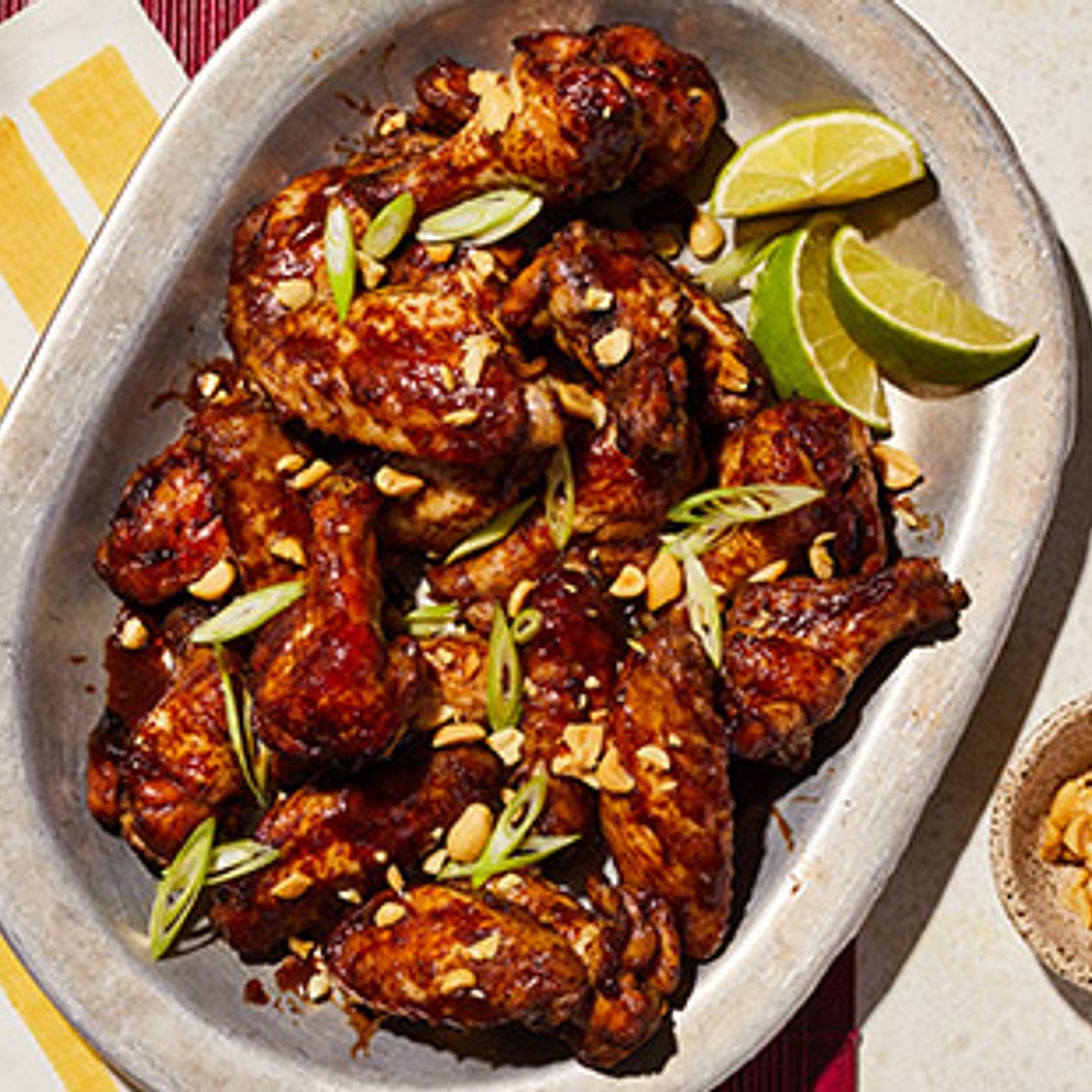 Sticky pad Thai-style chicken wings