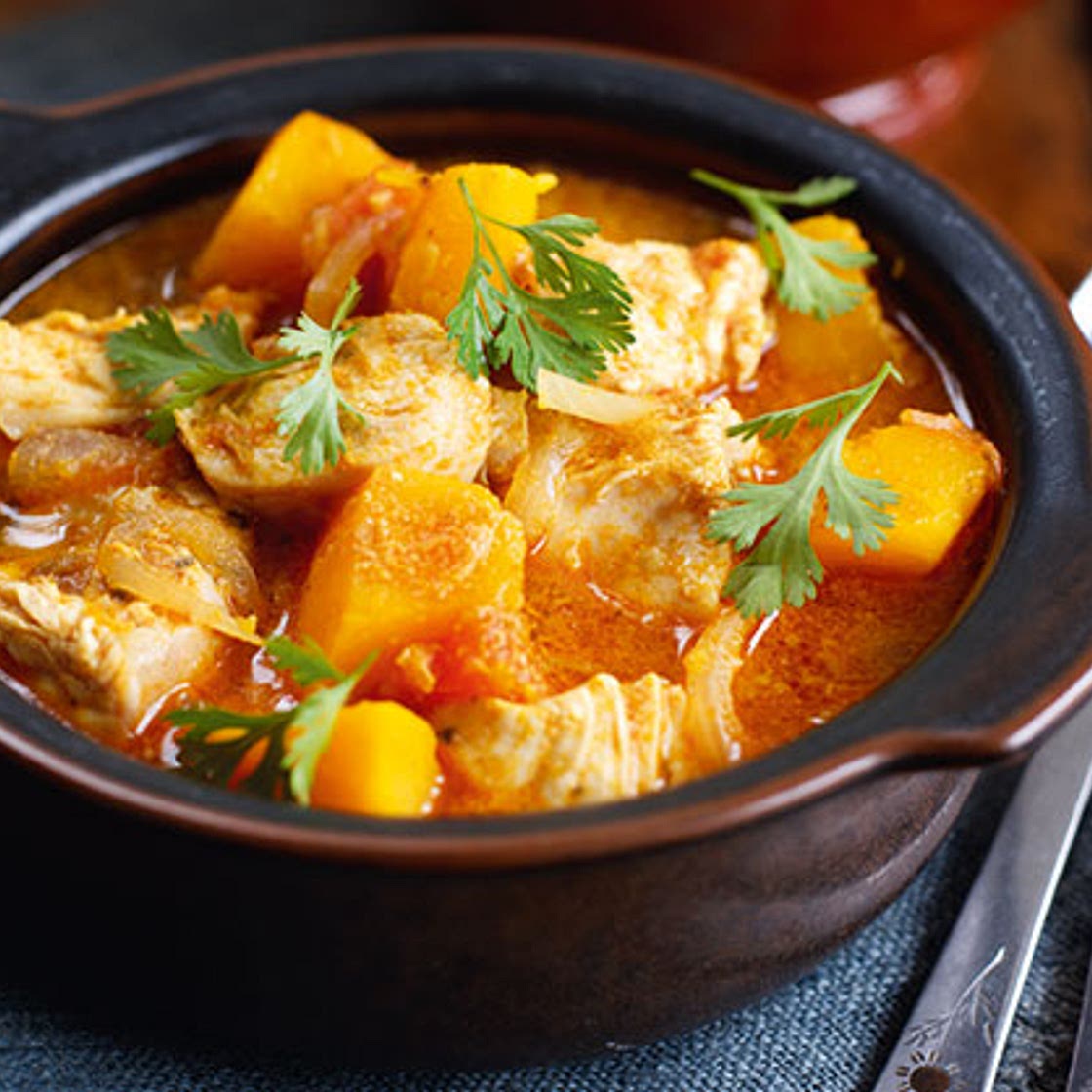 Butternut squash and chicken rogan josh