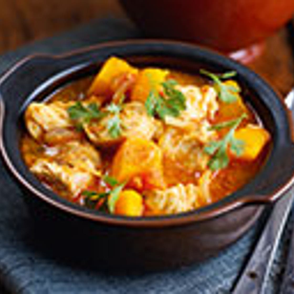 Butternut squash and chicken rogan josh