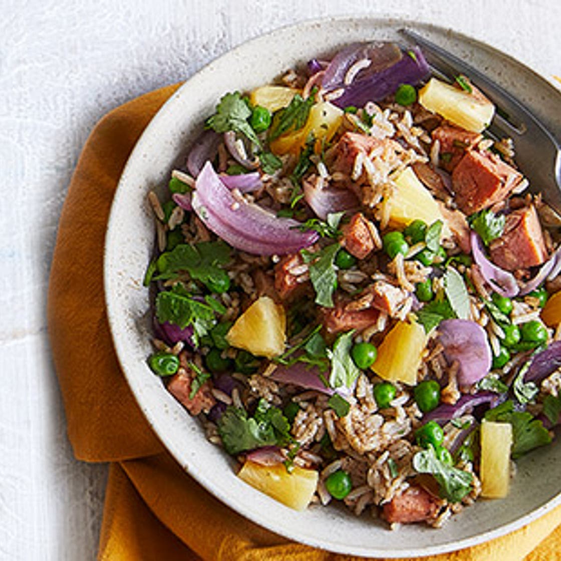 Ham and pineapple fried rice