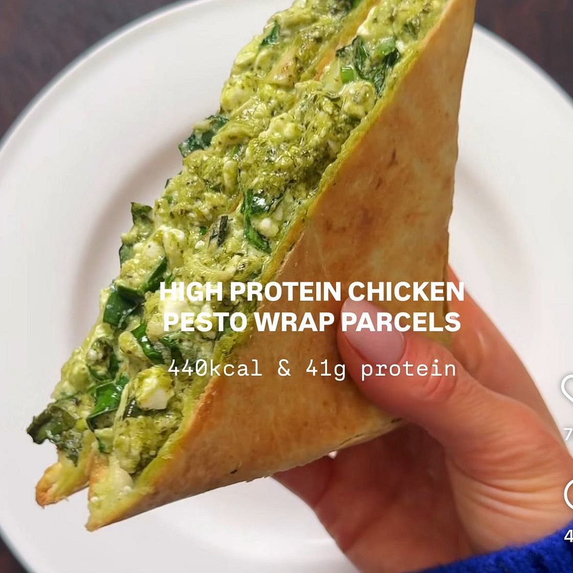 High Protein Chicken Wrap