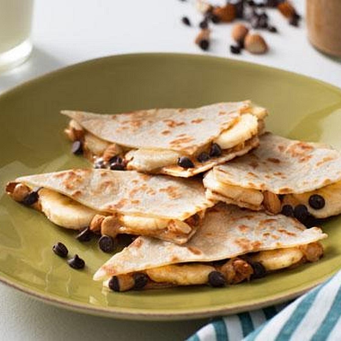Funky monkey banana quesadillas