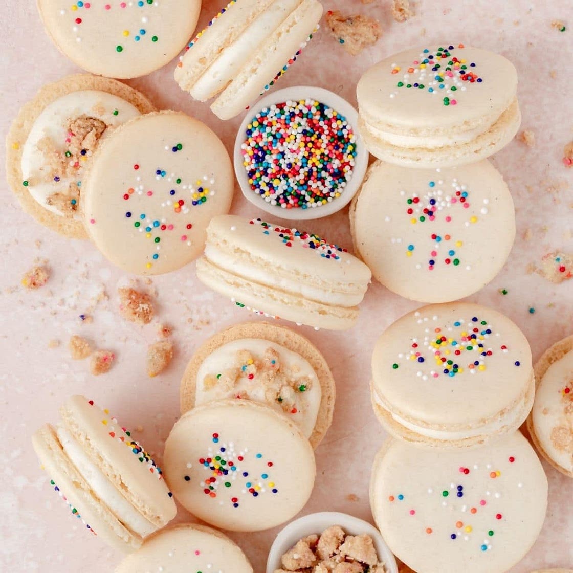 Birthday Cake Macarons