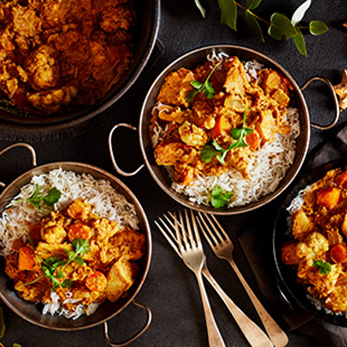 Christmas leftover veg korma