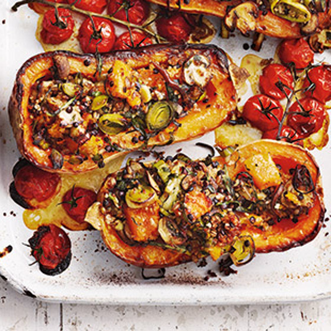 Stuffed butternut squash