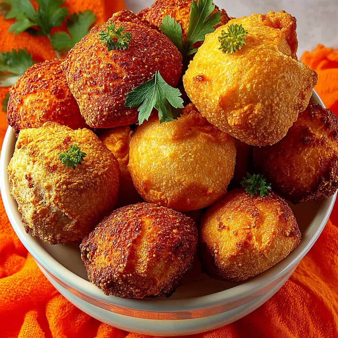 Frozen Hush Puppies in Air Fryer