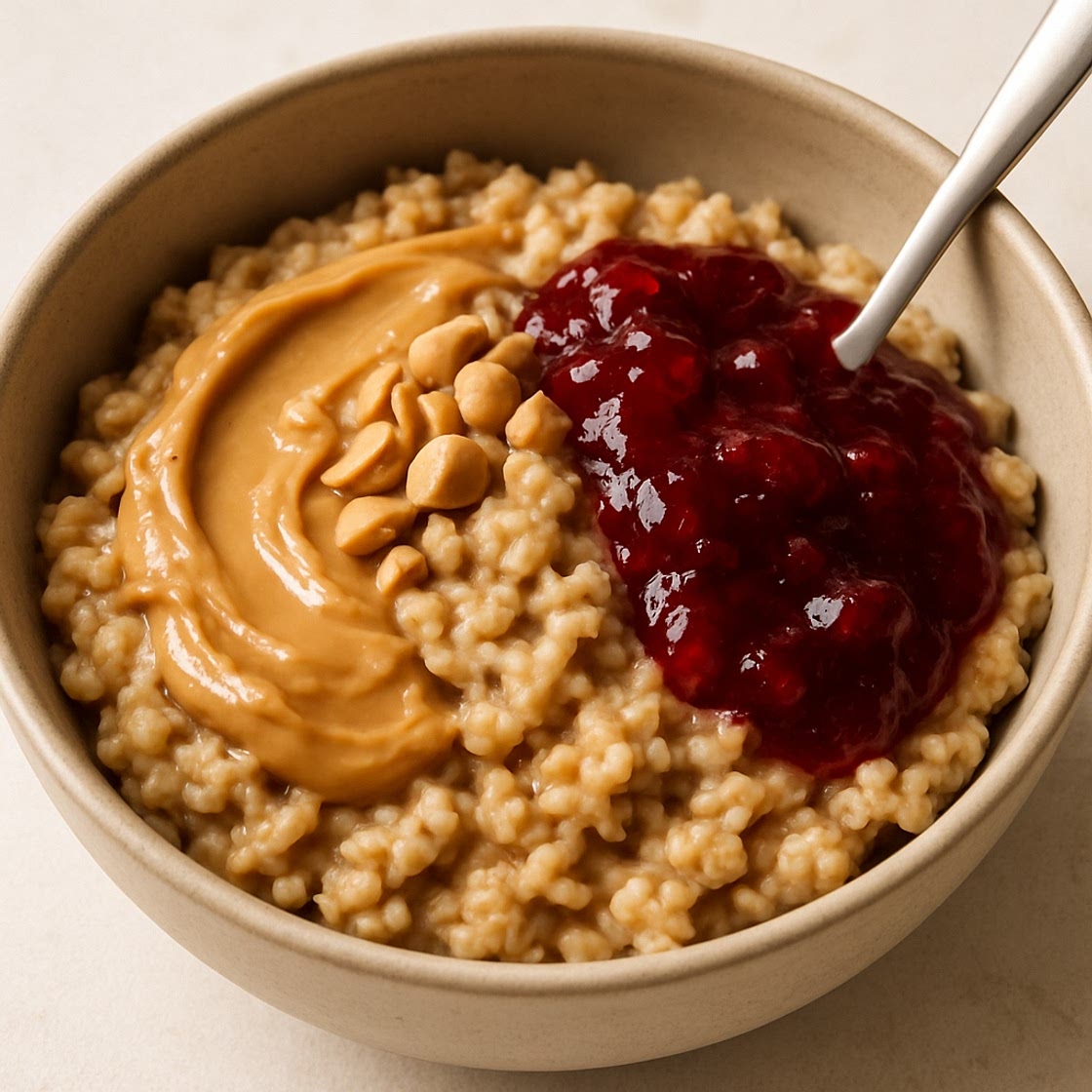 Peanut Butter & Jelly Scrambled Oats