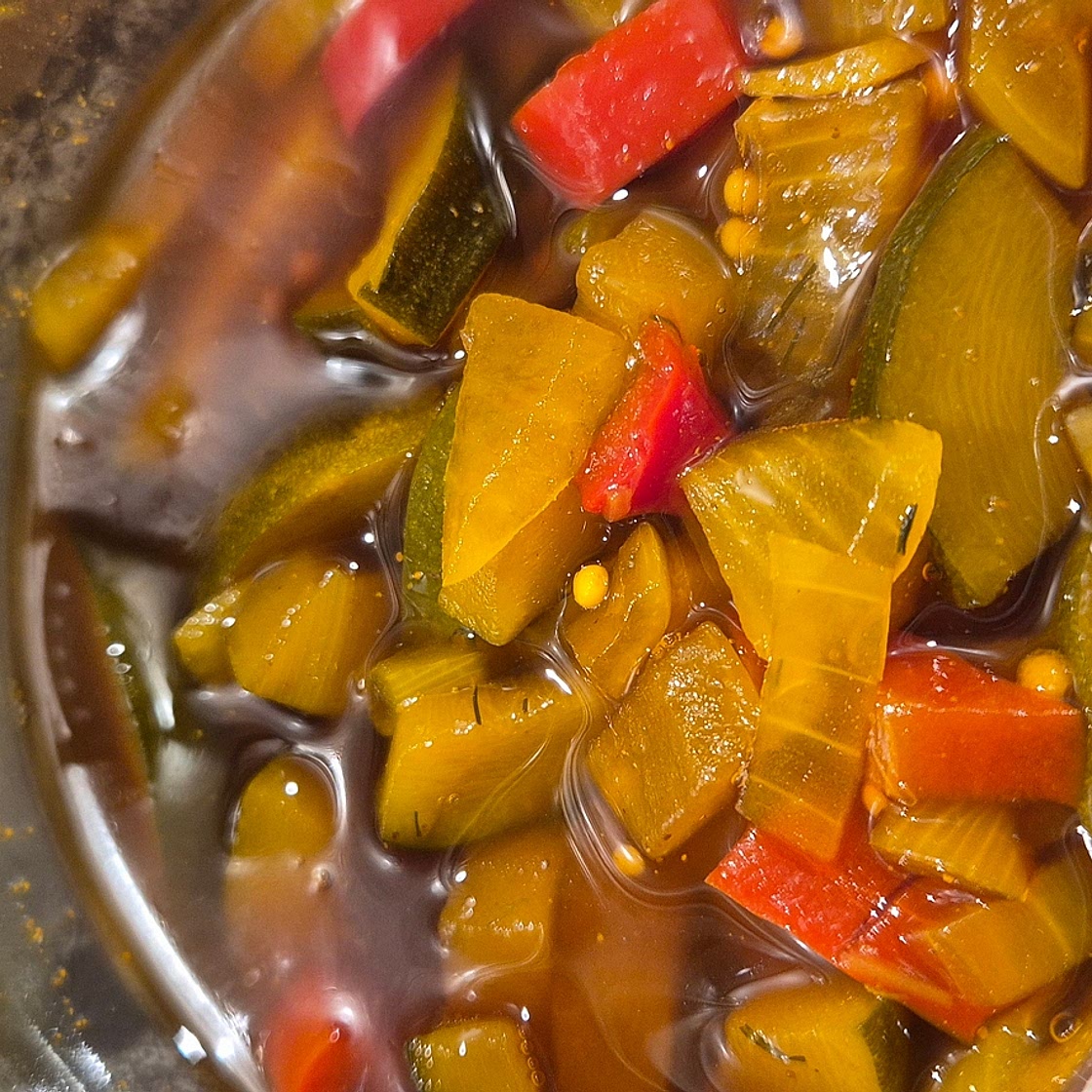 Courgette in zoet-zuur