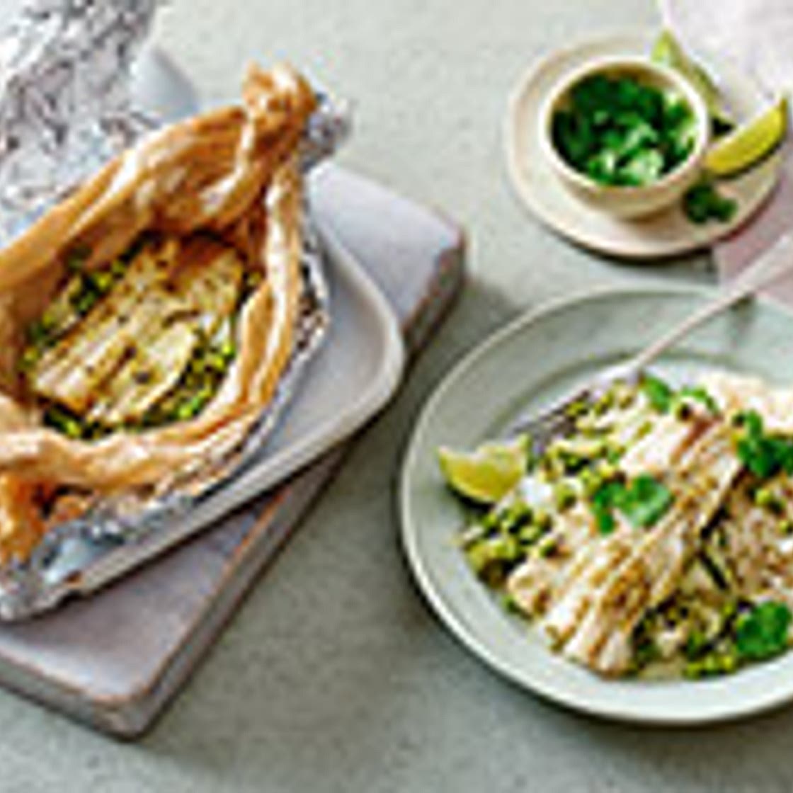 Thai coconut fish with rice