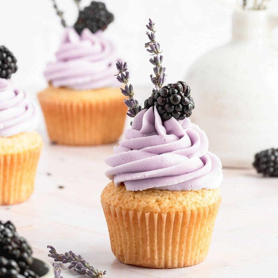 Blackberry Lavender Cupcakes