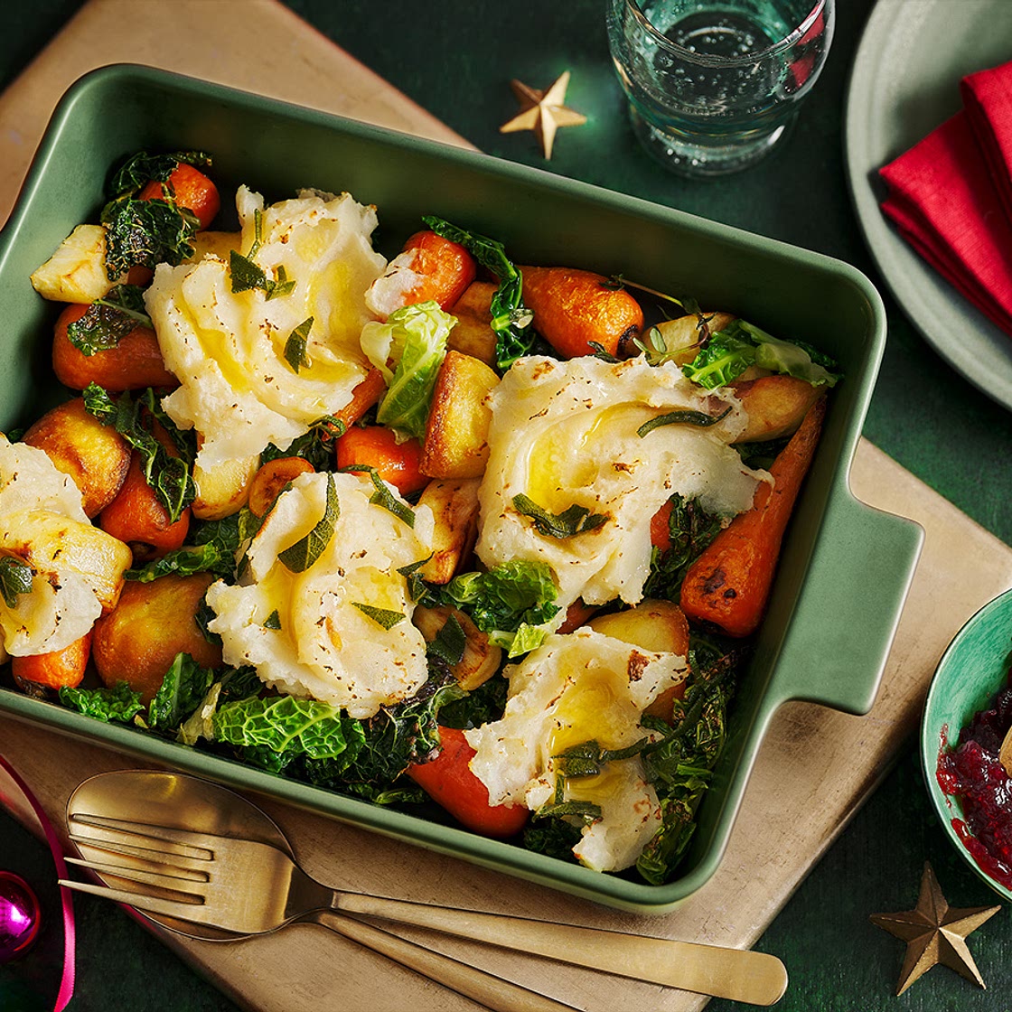 Boxing Day bubble and squeak traybake