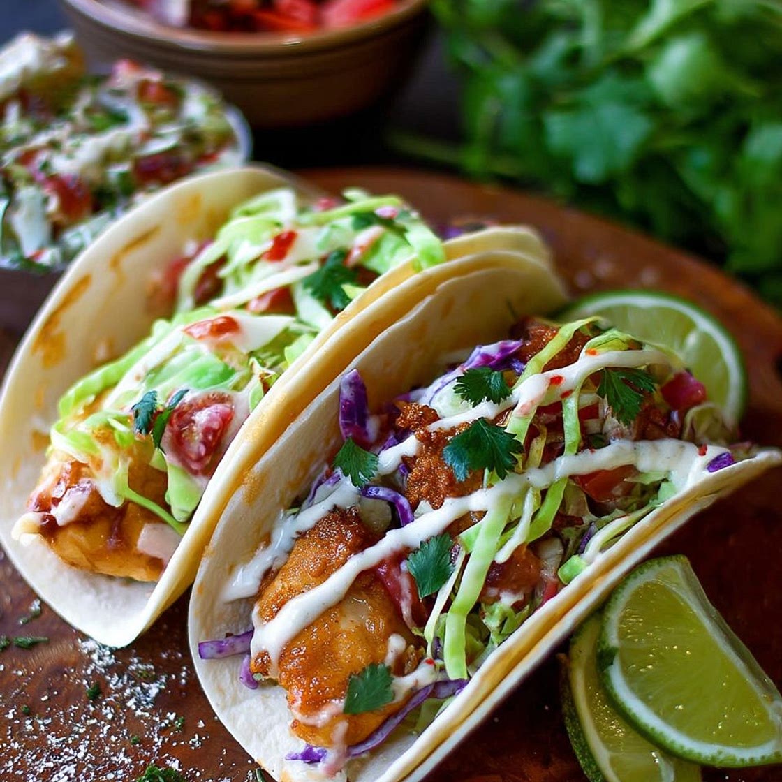Fish Tacos with Cumin Honey