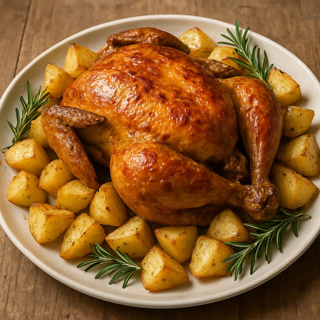 Lemon Garlic Roast Chicken