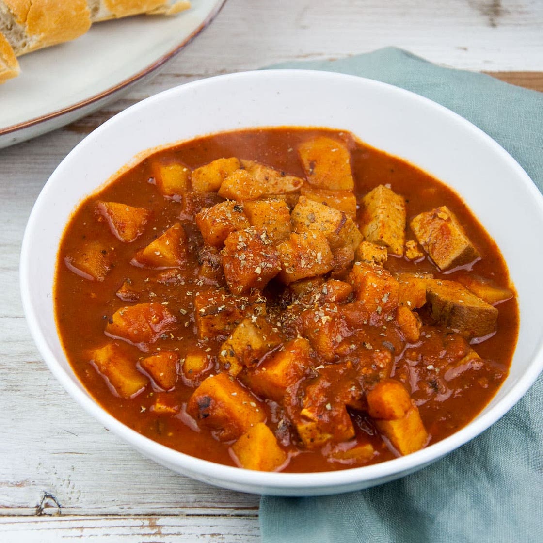 Vegan Goulash with smoked tofu & potatoes