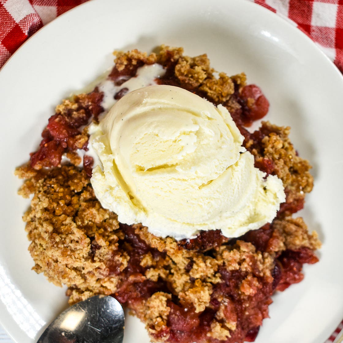 Cranberry and Apple Crumble